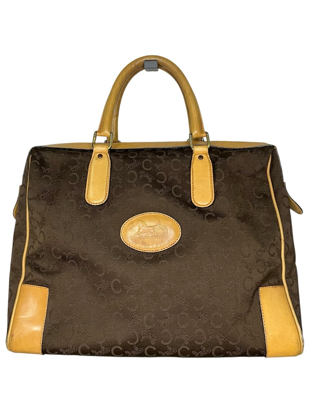Authentic Vintage Celine Sulky Canvas Boston Bag Brown